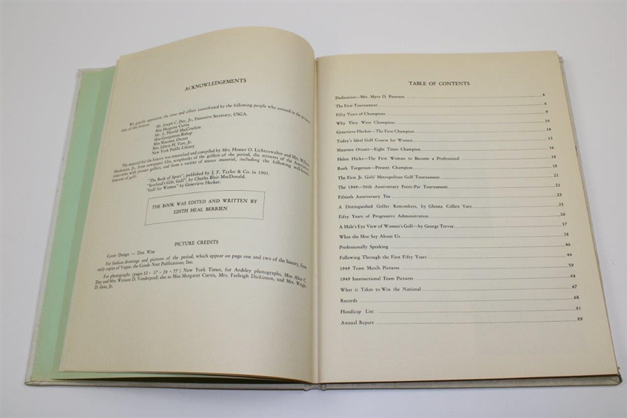 1899-1949 Women's Metropolitan Golf Association 50th Anniversary Book