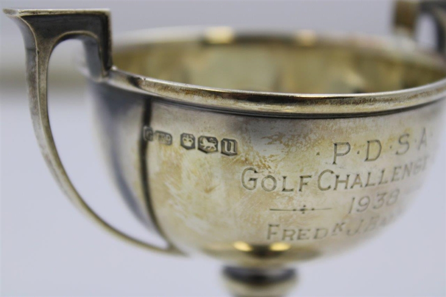 1938 P.D.S.A. Golf Challenge Cup Sterling Silver Trophy Won By Fred K J. Ballard