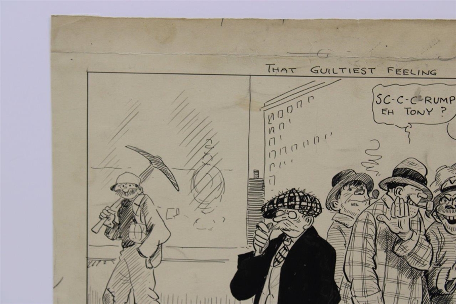 Original Clare Briggs Pen & Ink 'That Guiltiest Feeling' Cartoon Pubished by H.T. Webster - May 13, 1922