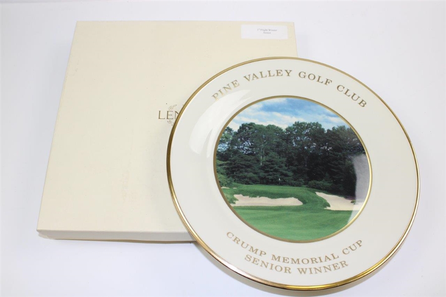 Vinny Giles' Pine Valley Golf Club Crump Memorial Cup Senior Winner Lenox Plate with Box - 2007
