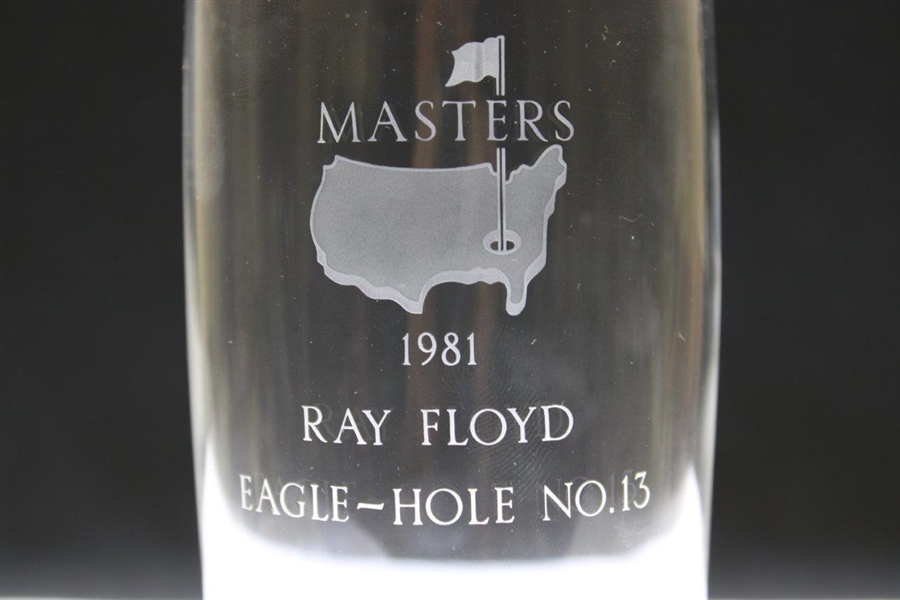 Ray Floyd's 1981 Masters Tournament Hole No. 13 Steuben Crystal Eagle Glass