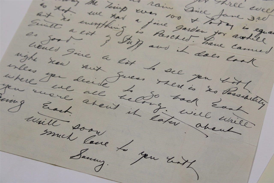 Mrs. Henry Picard Signed Handwritten 1943 2pg Letter to Mrs. Alex Morrison on Twin Hills Letterhead JSA ALOA
