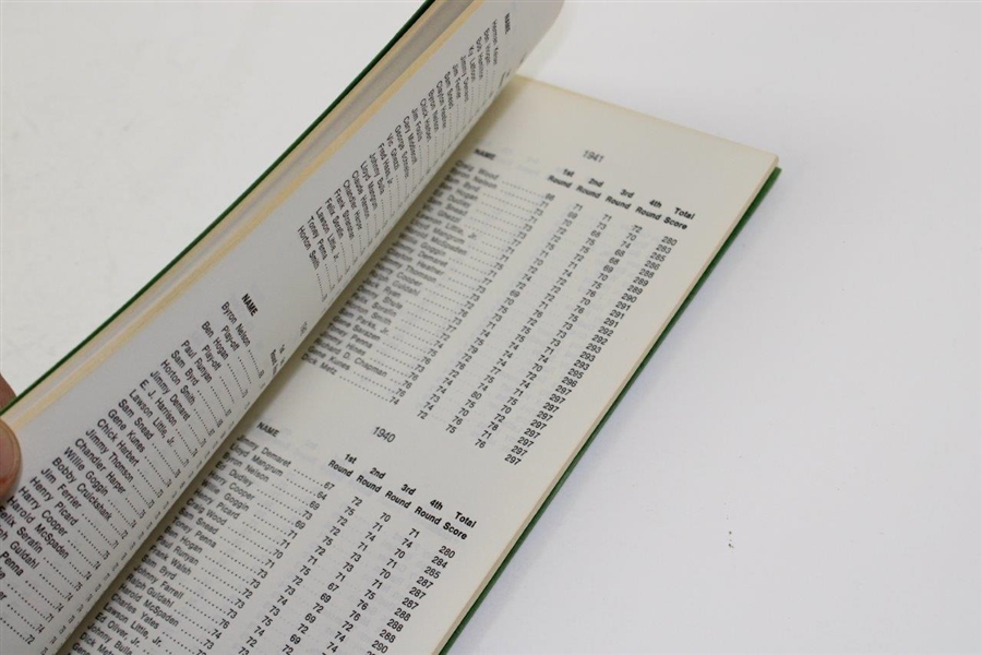 1979 Records of the Masters Tournament Record Guide (1934-1978) 
