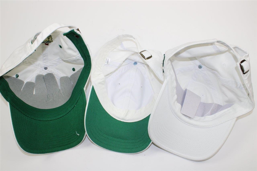 2011, 2015, & Undated Masters Tournament White Caddy Hats - Unused