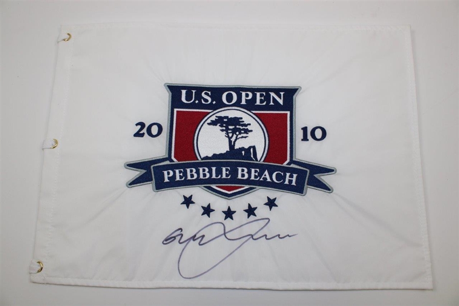 Graeme McDowell Signed 2010 US Open at Pebble Beach Flag with Program, Tickets & Spec Guide JSA ALOA