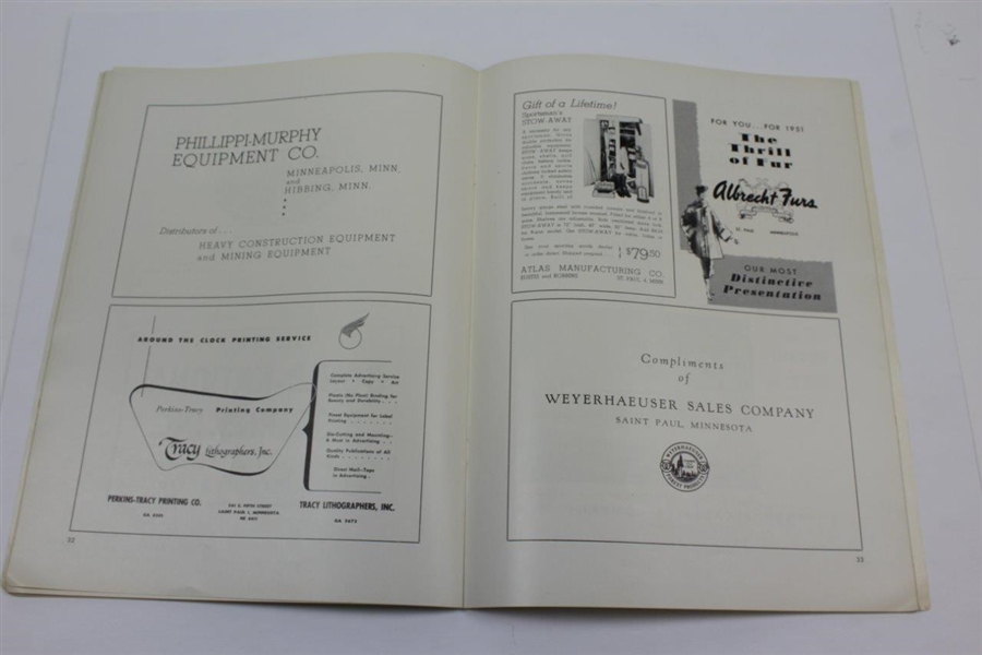 1951 Women's Amateur Championship at Town & Country Club Official Program