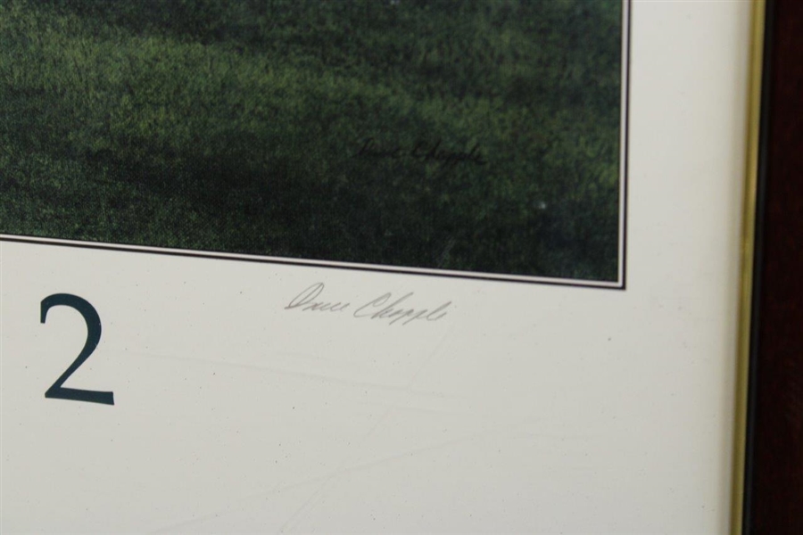 Pinehurst No. 2 '1994 US Senior Open' 5th Hole Print Signed by Artist Dave Chapple - Framed
