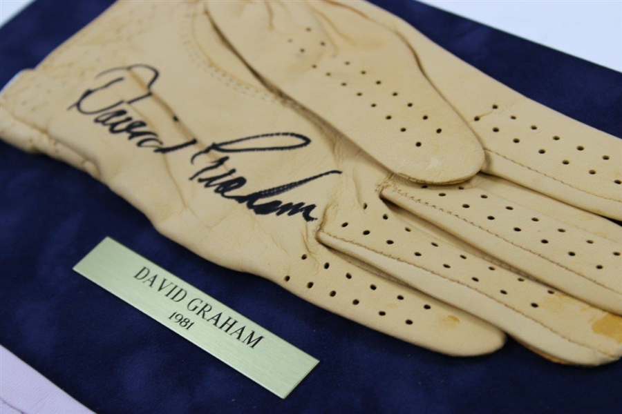 David Graham, Tom Watson, Larry Nelson, Fuzzy Zoeller & Ray Floyd Signed Golf Glove Display JSA ALOA