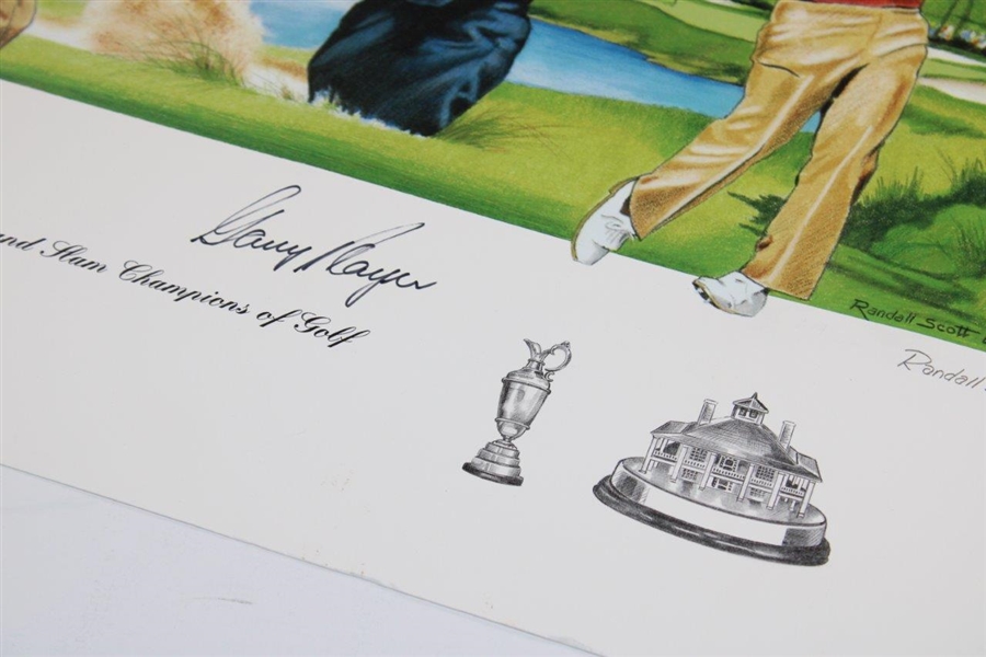 Hogan, Sarazen, & Player Signed Ltd Ed Grand Slam Champions of Golf Print JSA ALOA
