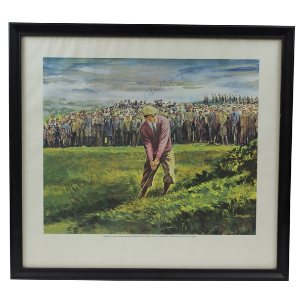 Bobby Jones Signed Dom Lupo Grand Slam British Amateur at St. Andrews Print - Only One Known JSA FULL