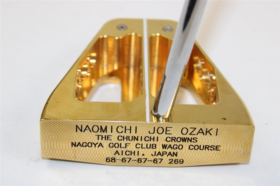 Naomichi Joe Ozaki The Chunichi Crowns Winner Bobby Grace Gold Plated Putter