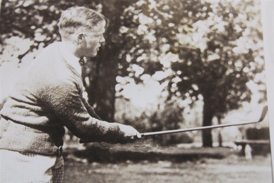 Bobby Jones Post-Swing Golf Swing with Knickers Circa 1920's Original Photograph 