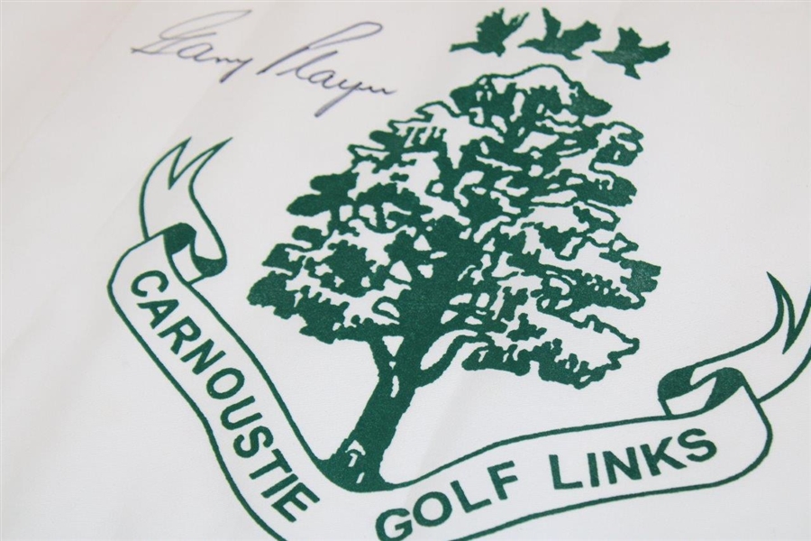 Gary Player Signed Carnoustie Golf Links White Flag JSA ALOA