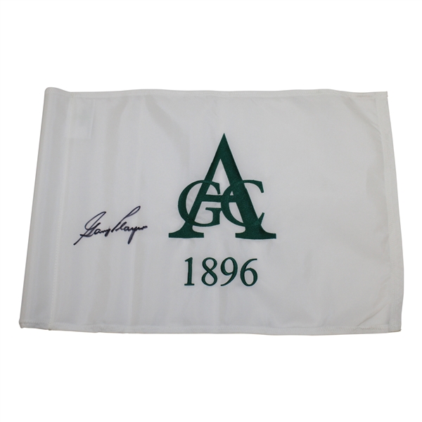 Gary Player Signed Aronimink Golf Club '1896' White Embroidered Flag - 1962 PGA JSA ALOA