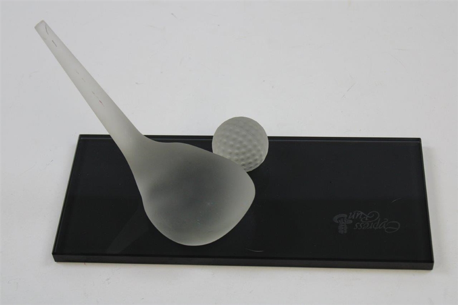 Undated Cypress Run Frosted Glass Golf Club & Ball Display - Charles Bridges Collection