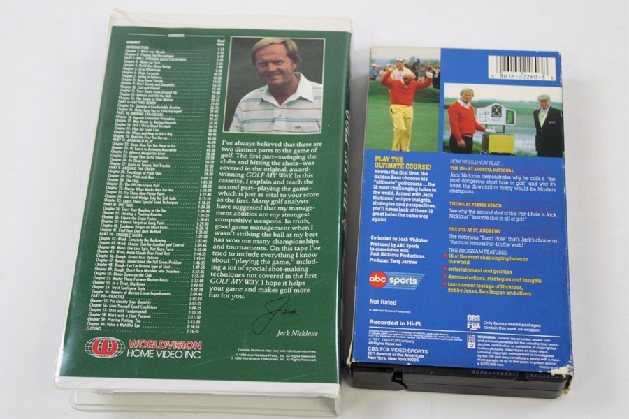 1962 US Open at Oakmont VHS Tape Plus Two (2) other Nicklaus VHS Tapes