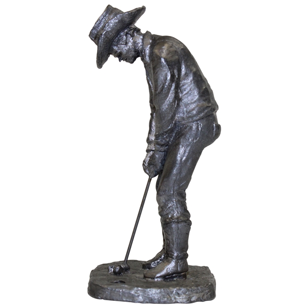 Chi-Chi Rodriguez's Pewter Putting Golfer with Cowboy Hat by Artist Michael Richer