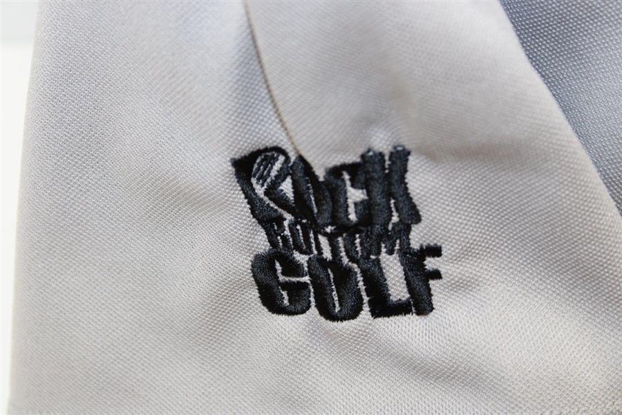 John Daly Signed Personal Match Worn Gray Golf Shirt with Sponsors JSA ALOA
