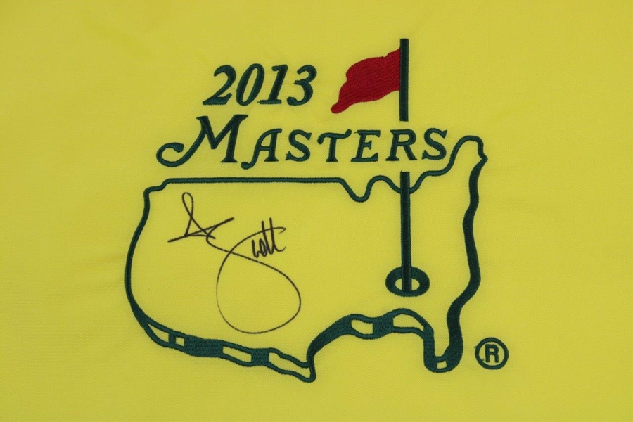 Adam Scott Signed 2013 Masters Embroidered Flag JSA #EE05742