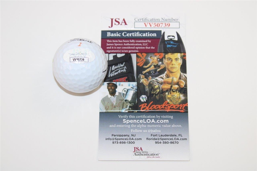 Dustin Johnson Signed Titleist Masters Logo Golf Ball JSA #VV50739