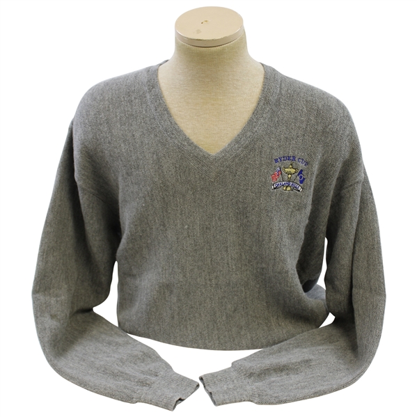 Chris DiMarco's 2004 Team USA Issued The Ryder Cup at Oakland Hills LS Gray Sweater