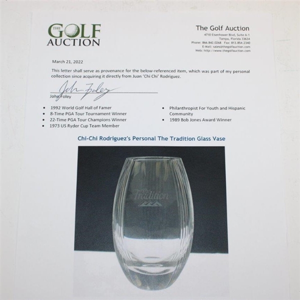 Chi-Chi Rodriguez's Personal The Tradition Glass Vase