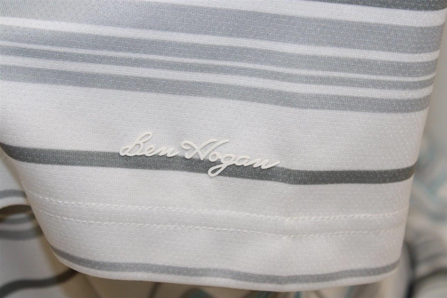 Marc Leishman Match Used Signed NAM Ben Hogan Performance NetJets Golf Shirt - Size Large