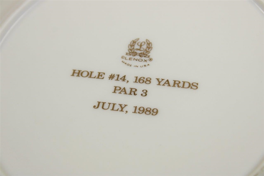 1989 Pine Valley Golf Club Warner Shelly Bowl Lenox China Plate - Hole #14
