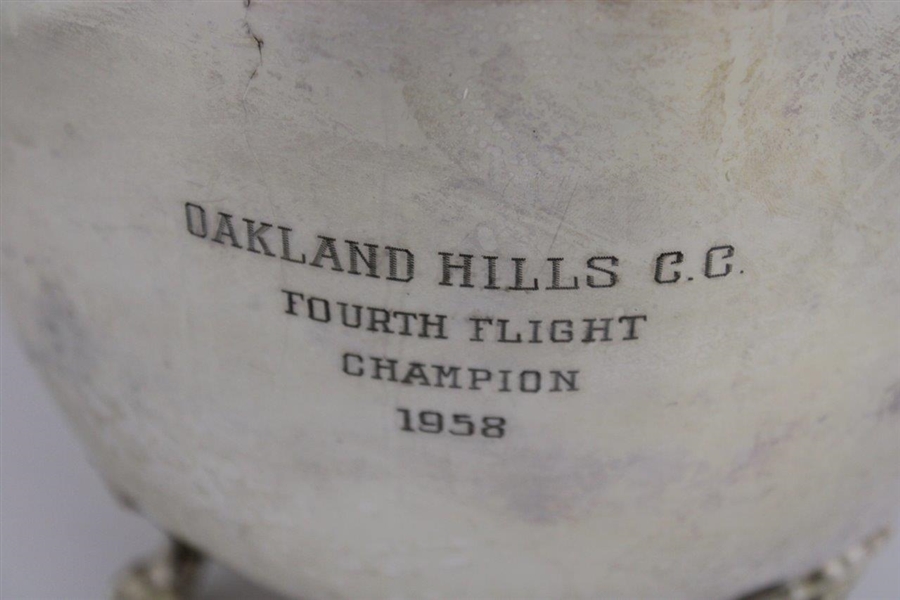 1958 Oakland Hills CC Fourth Flight Champion Large Bowl Trophy Bowl