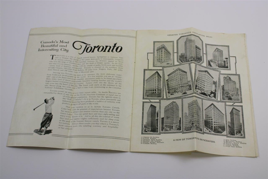 Circa 1920's Toronto Canada 'Canada's Most Beautiful City' Travel Brochure