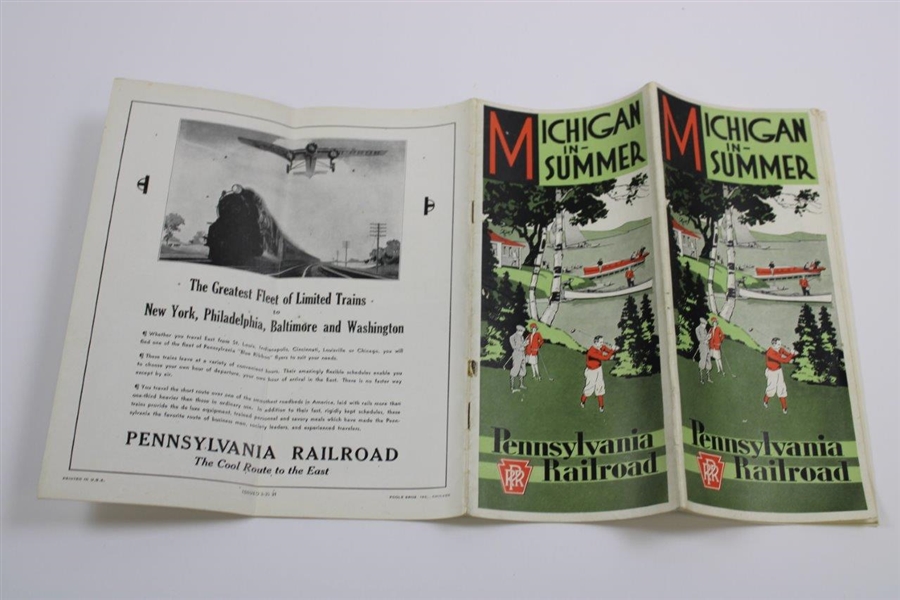 Vintage 'Michigan In Summer' Pennsylvania Railroad Travel Brochure