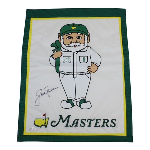 Jack Nicklaus Signed Undated Masters Caddy Logo Garden Flag JSA #QQ72487