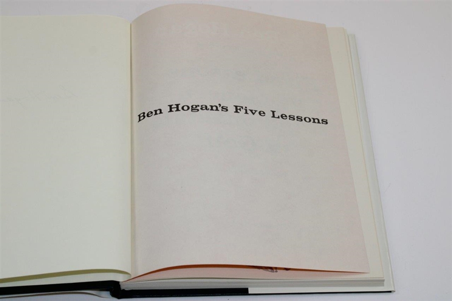 Ben Hogan Signed 'Ben Hogan's Five Lesson' Book JSA ALOA