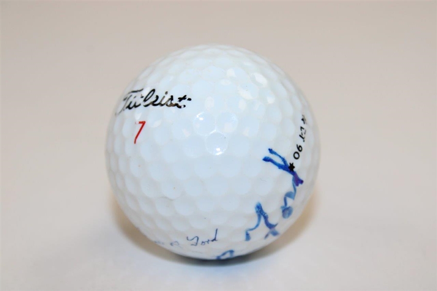 President Gerald R. Ford Signed Personal Titleist Logo Golf Ball JSA #BB85789