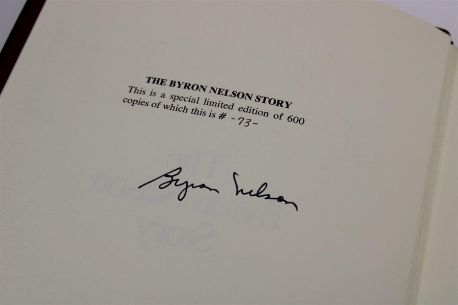 Byron Nelson Signed Ltd Ed 'The Byron Nelson Story' with Slipcase JSA ALOA