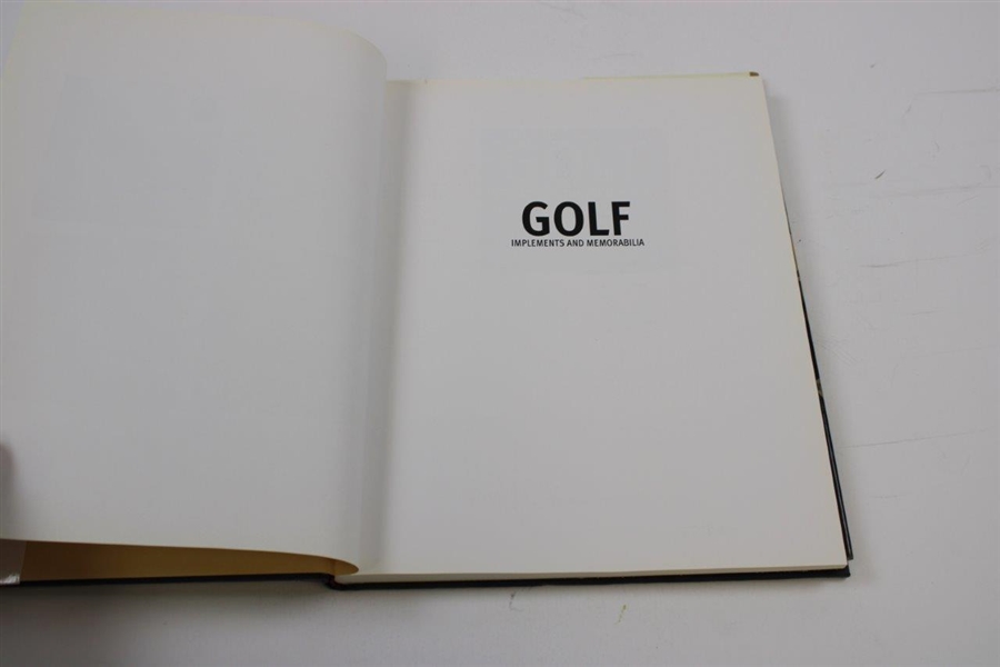 Golf Implements & Memorabilia' Book with McGimpsey & Neech