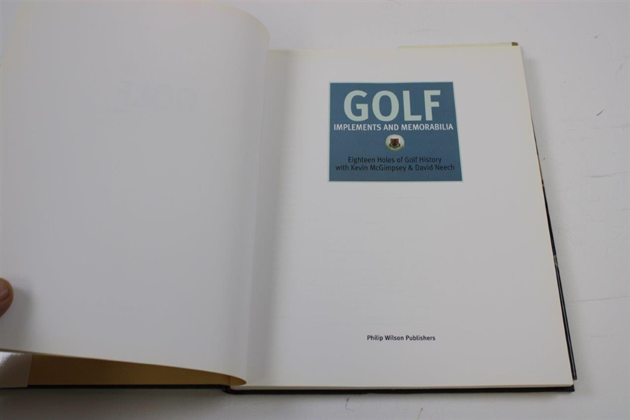 Golf Implements & Memorabilia' Book with McGimpsey & Neech