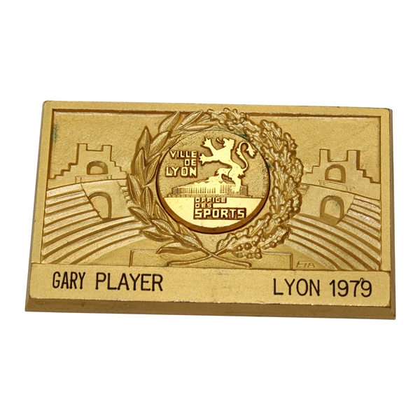 Gary Player’s Lyon 1979 'Ville De Lyon office Des Sports' French Award