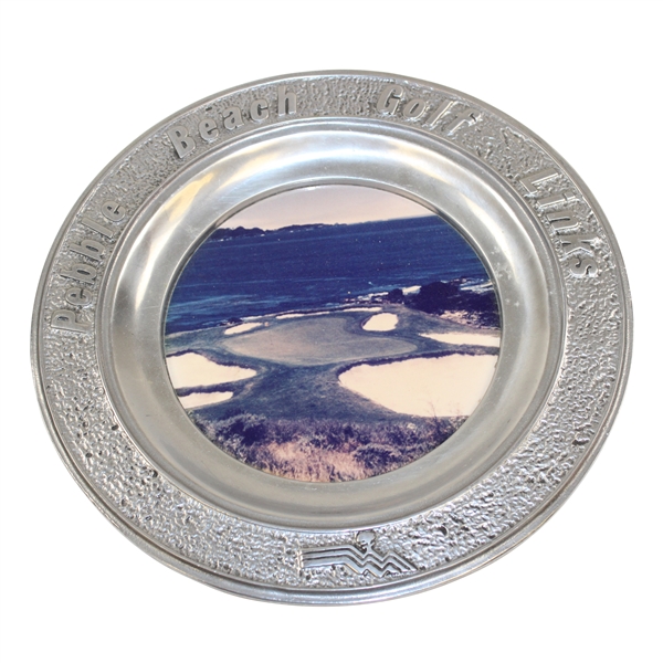 Classic Pebble Beach Golf Links Pewter Plate