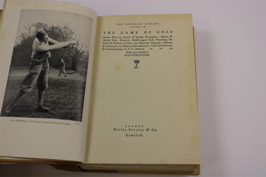 The Game of Golf' Book by Joyce & Roger Wethered, Darwin, Hutchinon, & Simpson