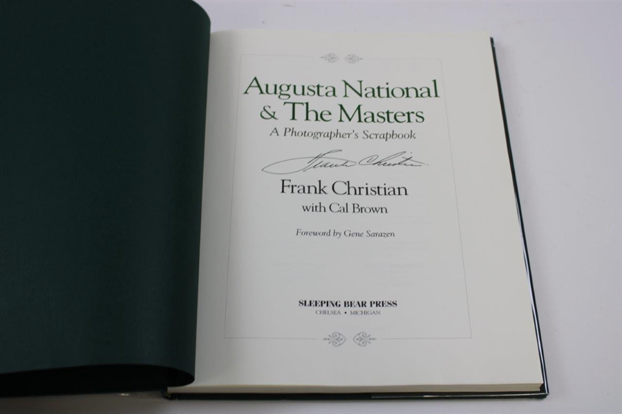 Augusta National & The Masters Photographer's Scrapbook Signed by Author Frank Christian