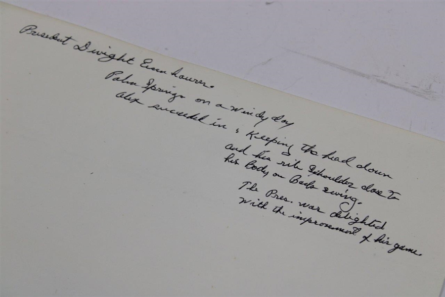 Alex Morrison Original Photo of President Eisenhower with Handwritten Notes