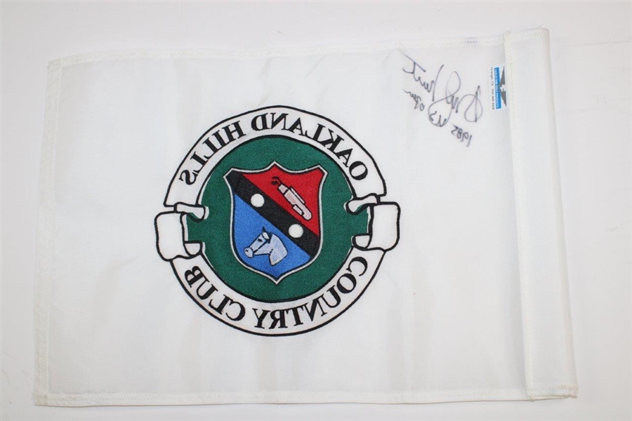 Andy North Signed Oakland Hills CC Course Flag With '1985 US Open' JSA ALOA