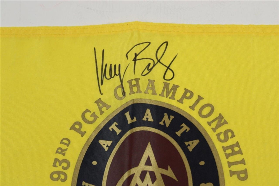 Keegan Bradley Signed 2011 PGA Championship at Atlanta athletic Club Flag JSA ALOA