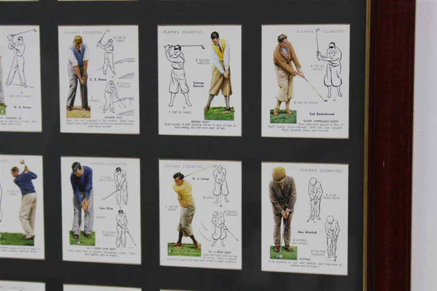Complete Series Of 25 John Player & Sons Golf Card Set - Framed