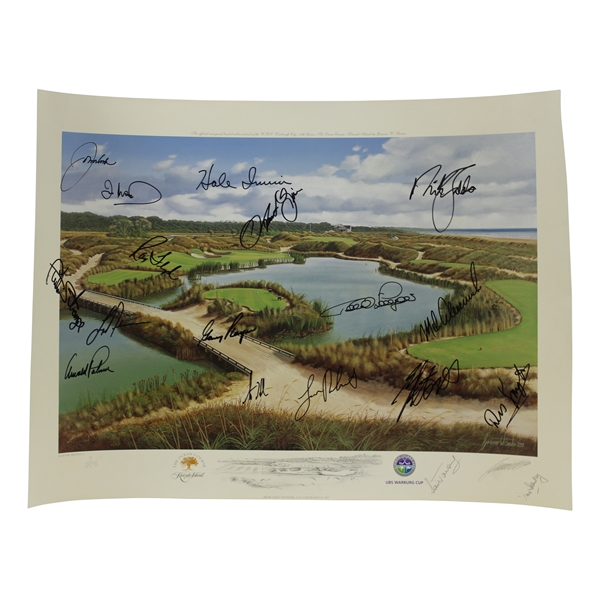 Gary Player's 2001 UBS Warburg Cup Signed Baxter Print by Arnie & more JSA ALOA