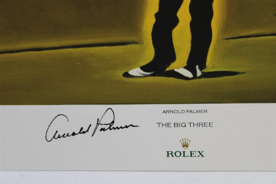 Gary Player’s Personal Rolex Ltd Ed Big 3 Print #195/250 Signed by Gary & Arnold Palmer JSA ALOA