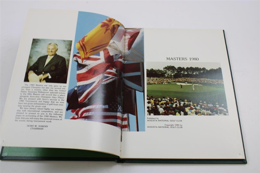 1980 Masters Tournament Annual Book - Seve Ballesteros Winner