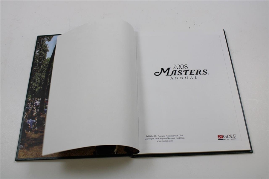 2008 Masters Tournament Annual Book - Trevor Immelman Winner
