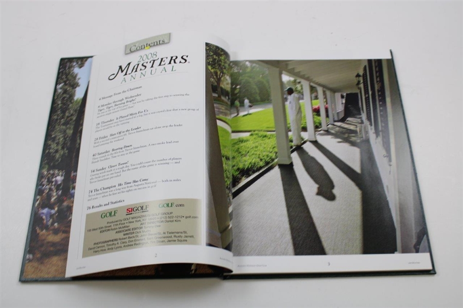 2008 Masters Tournament Annual Book - Trevor Immelman Winner